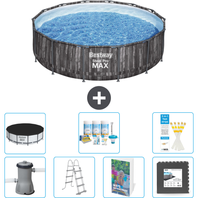 Bestway Piscina Steel Pro Max Rotonda - 427x107 Cm - 8-pezzi S581 Bestway Piscina Steel Pro Max Rotonda - 427x107 Cm - 8-pezzi S581