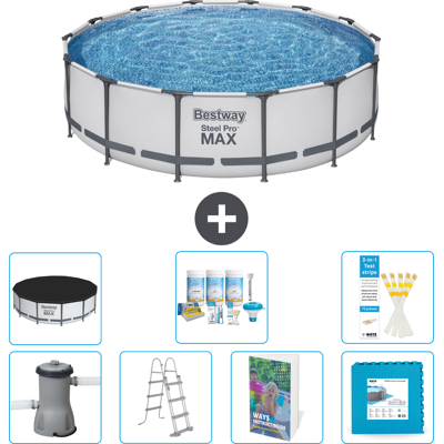 Bestway Piscina Steel Pro Max Rotonda - 427x122 Cm - 8-pezzi S536 Bestway Piscina Steel Pro Max Rotonda - 427x122 Cm - 8-pezzi S536