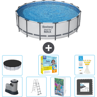 Bestway Piscina Steel Pro Max Rotonda - 488x122 Cm - 8-pezzi S607 Bestway Piscina Steel Pro Max Rotonda - 488x122 Cm - 8-pezzi S607