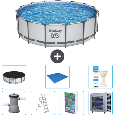 Bestway Piscina Steel Pro Max Rotonda - 488x122 Cm - 8-pezzi S626 Bestway Piscina Steel Pro Max Rotonda - 488x122 Cm - 8-pezzi S626
