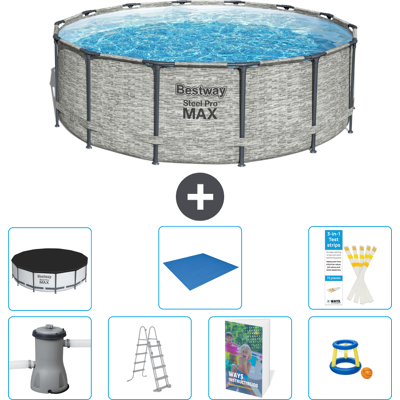 Bestway Piscina Steel Pro Max Rotonda - 427x122 Cm - 8-pezzi S568 Bestway Piscina Steel Pro Max Rotonda - 427x122 Cm - 8-pezzi S568