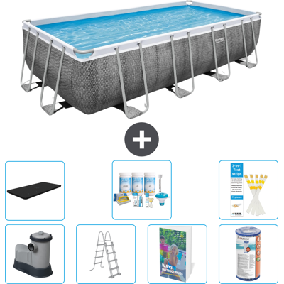 Bestway Piscina Power Steel Rettangolare - 549x274x122 Cm - 8-pezzi S556 Bestway Piscina Power Steel Rettangolare - 549x274x122 Cm - 8-pezzi S556
