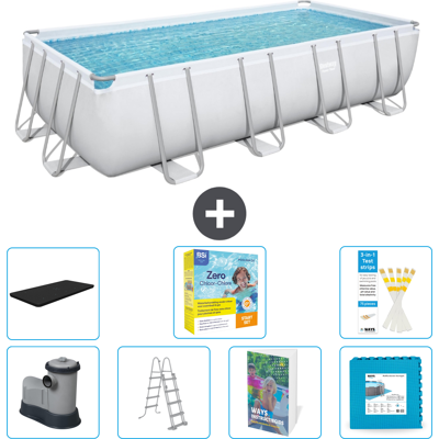 Bestway Piscina Power Steel Rettangolare - 549x274x122 Cm - 8-pezzi S566 Bestway Piscina Power Steel Rettangolare - 549x274x122 Cm - 8-pezzi S566