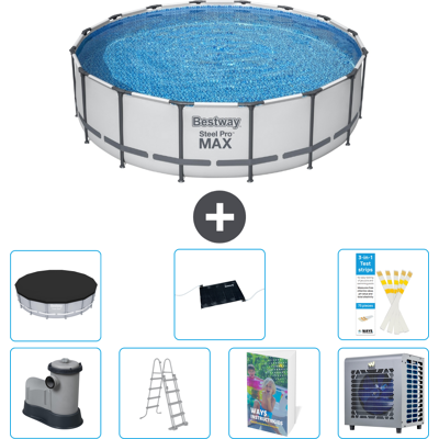Bestway Piscina Steel Pro Max Rotonda - 488x122 Cm - 8-pezzi S524 Bestway Piscina Steel Pro Max Rotonda - 488x122 Cm - 8-pezzi S524