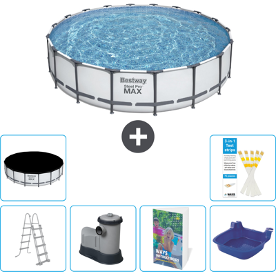 Bestway Piscina Steel Pro Max Rotonda - 549x122 Cm - 7-pezzi S662 Bestway Piscina Steel Pro Max Rotonda - 549x122 Cm - 7-pezzi S662