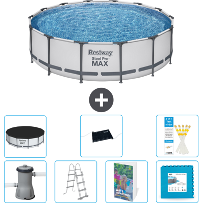 Bestway Piscina Steel Pro Max Rotonda - 427x122 Cm - 8-pezzi S621 Bestway Piscina Steel Pro Max Rotonda - 427x122 Cm - 8-pezzi S621
