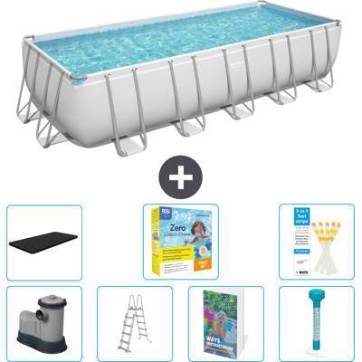 Bestway Piscina Power Steel Rettangolare - 640x274x132 Cm - 8-pezzi S532 Bestway Piscina Power Steel Rettangolare - 640x274x132 Cm - 8-pezzi S532