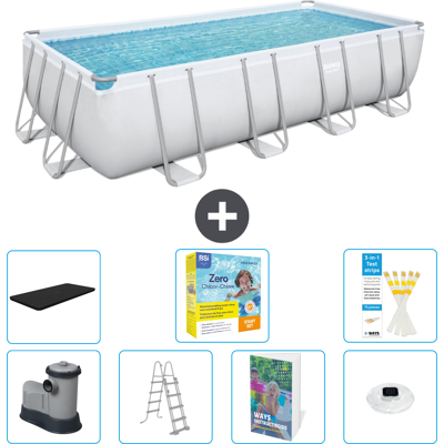 Bestway Piscina Power Steel Rettangolare - 549x274x122 Cm - 8-pezzi S526 Bestway Piscina Power Steel Rettangolare - 549x274x122 Cm - 8-pezzi S526