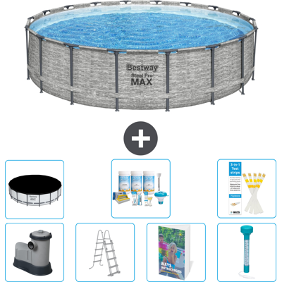 Bestway Piscina Steel Pro Max Rotonda - 549x122 Cm - 8-pezzi S574 Bestway Piscina Steel Pro Max Rotonda - 549x122 Cm - 8-pezzi S574