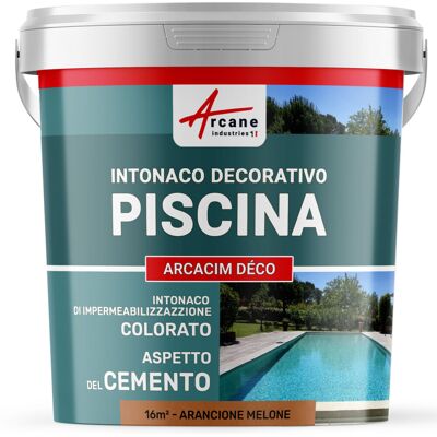ARCANE INDUSTRIES Intonaco Per Piscine, Decorativo Di Finitura E Impermeabilizzante - Arcacim Deco - 16 M² Arancione Melone - ARCANE INDUSTRIES Intonaco Per Piscine, Decorativo Di Finitura E Impermeabilizzante - Arcacim Deco - 16 M² Arancione Melone -