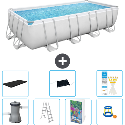Bestway Piscina Power Steel Rettangolare - 488x244x122 Cm - 8-pezzi S559 Bestway Piscina Power Steel Rettangolare - 488x244x122 Cm - 8-pezzi S559