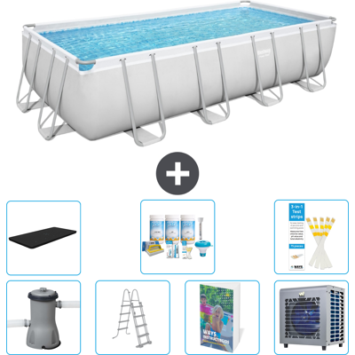 Bestway Piscina Power Steel Rettangolare - 488x244x122 Cm - 8-pezzi S612 Bestway Piscina Power Steel Rettangolare - 488x244x122 Cm - 8-pezzi S612