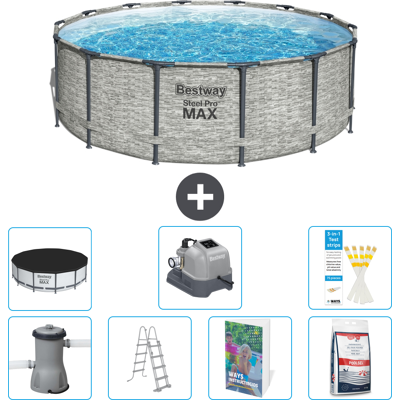 Bestway Piscina Steel Pro Max Rotonda - 427x122 Cm - 8-pezzi S649 Bestway Piscina Steel Pro Max Rotonda - 427x122 Cm - 8-pezzi S649