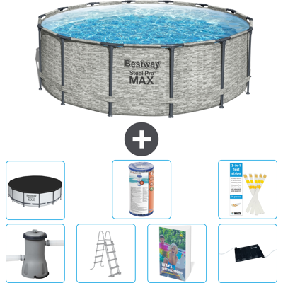 Bestway Piscina Steel Pro Max Rotonda - 427x122 Cm - 8-pezzi S619 Bestway Piscina Steel Pro Max Rotonda - 427x122 Cm - 8-pezzi S619