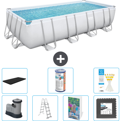 Bestway Piscina Power Steel Rettangolare - 549x274x122 Cm - 8-pezzi S563 Bestway Piscina Power Steel Rettangolare - 549x274x122 Cm - 8-pezzi S563