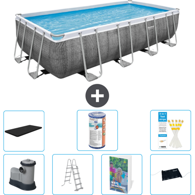 Bestway Piscina Power Steel Rettangolare - 549x274x122 Cm - 8-pezzi S619 Bestway Piscina Power Steel Rettangolare - 549x274x122 Cm - 8-pezzi S619