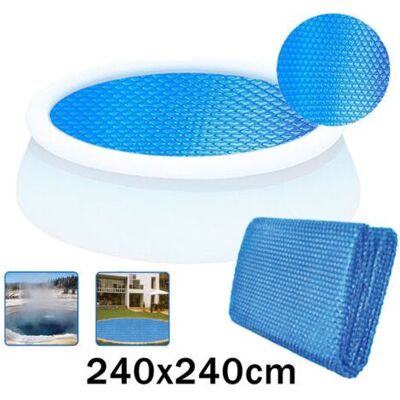 ABYSSE Telo Di Copertura Rotondo Per Piscina Con Cuscino D'Aria, 240 Cm - Blu ABYSSE Telo Di Copertura Rotondo Per Piscina Con Cuscino D'Aria, 240 Cm - Blu