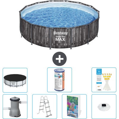 Bestway Piscina Steel Pro Max Rotonda - 427x107 Cm - 8-pezzi S622 Bestway Piscina Steel Pro Max Rotonda - 427x107 Cm - 8-pezzi S622