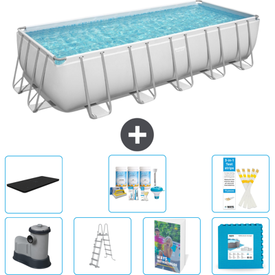 Bestway Piscina Power Steel Rettangolare - 640x274x132 Cm - 8-pezzi S536 Bestway Piscina Power Steel Rettangolare - 640x274x132 Cm - 8-pezzi S536