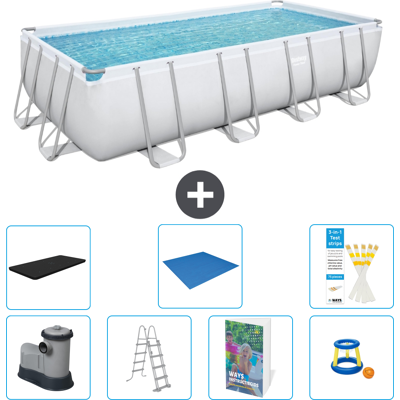 Bestway Piscina Power Steel Rettangolare - 549x274x122 Cm - 8-pezzi S568 Bestway Piscina Power Steel Rettangolare - 549x274x122 Cm - 8-pezzi S568