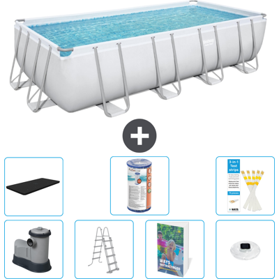 Bestway Piscina Power Steel Rettangolare - 549x274x122 Cm - 8-pezzi S622 Bestway Piscina Power Steel Rettangolare - 549x274x122 Cm - 8-pezzi S622