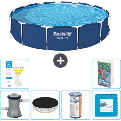 Bestway Piscina Steel Pro Rotonda - 396x84 Cm - 7-pezzi S254 Bestway Piscina Steel Pro Rotonda - 396x84 Cm - 7-pezzi S254