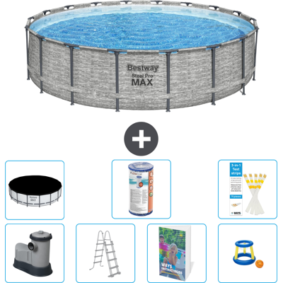 Bestway Piscina Steel Pro Max Rotonda - 549x122 Cm - 8-pezzi S541 Bestway Piscina Steel Pro Max Rotonda - 549x122 Cm - 8-pezzi S541