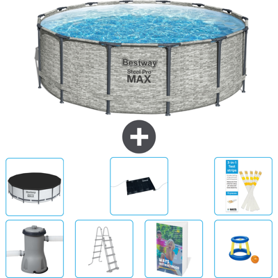 Bestway Piscina Steel Pro Max Rotonda - 427x122 Cm - 8-pezzi S559 Bestway Piscina Steel Pro Max Rotonda - 427x122 Cm - 8-pezzi S559