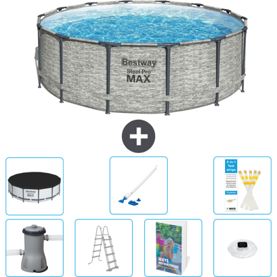 Bestway Piscina Steel Pro Max Rotonda - 427x122 Cm - 8-pezzi S552 Bestway Piscina Steel Pro Max Rotonda - 427x122 Cm - 8-pezzi S552