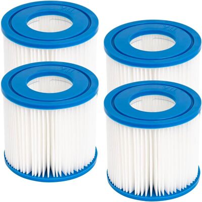 HABITEX Set Di 4 Cartucce Filtranti Per Intex Tipo D Vii, Ricambi Compatibili Con Cartucce Per Piscine Best-way Tipo D E Spa A Molla Calda. HABITEX Set Di 4 Cartucce Filtranti Per Intex Tipo D Vii, Ricambi Compatibili Con Cartucce Per Piscine Best-way Tipo D E Spa A Molla Calda.