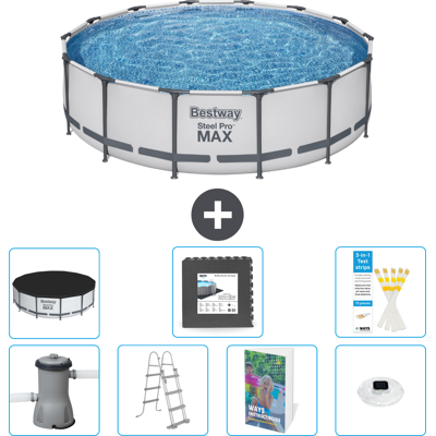Bestway Piscina Steel Pro Max Rotonda - 427x122 Cm - 8-pezzi S608 Bestway Piscina Steel Pro Max Rotonda - 427x122 Cm - 8-pezzi S608
