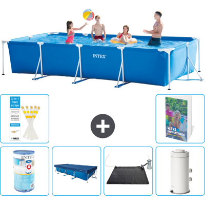 Intex Piscina Con Struttura Rettangolare - 450x220x84 Cm - 7-pezzi S168 Intex Piscina Con Struttura Rettangolare - 450x220x84 Cm - 7-pezzi S168