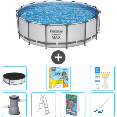 Bestway Piscina Steel Pro Max Rotonda - 488x122 Cm - 8-pezzi S544 Bestway Piscina Steel Pro Max Rotonda - 488x122 Cm - 8-pezzi S544