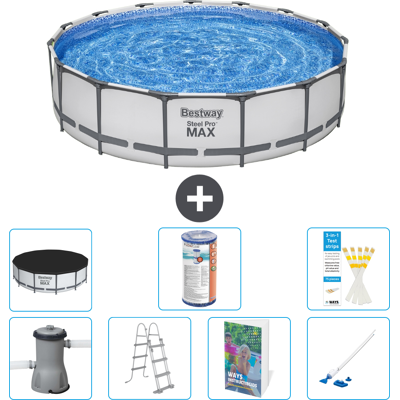 Bestway Piscina Steel Pro Max Rotonda - 457x122 Cm - 8-pezzi S549 Bestway Piscina Steel Pro Max Rotonda - 457x122 Cm - 8-pezzi S549