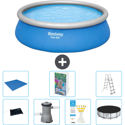 Bestway Piscina Fast Set Rotonda - 457x122 Cm - 8-pezzi S388 Bestway Piscina Fast Set Rotonda - 457x122 Cm - 8-pezzi S388