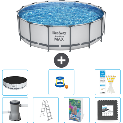 Bestway Piscina Steel Pro Max Rotonda - 488x122 Cm - 8-pezzi S525 Bestway Piscina Steel Pro Max Rotonda - 488x122 Cm - 8-pezzi S525