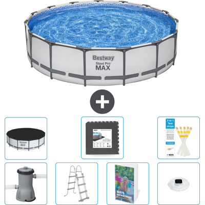 Bestway Piscina Steel Pro Max Rotonda - 457x122 Cm - 8-pezzi S608 Bestway Piscina Steel Pro Max Rotonda - 457x122 Cm - 8-pezzi S608