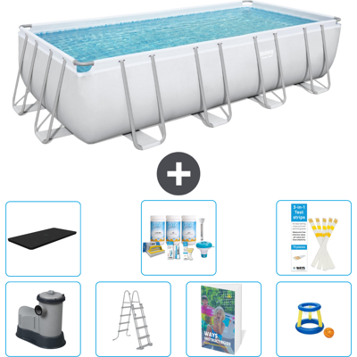 Bestway Piscina Power Steel Rettangolare - 549x274x122 Cm - 8-pezzi S548 Bestway Piscina Power Steel Rettangolare - 549x274x122 Cm - 8-pezzi S548