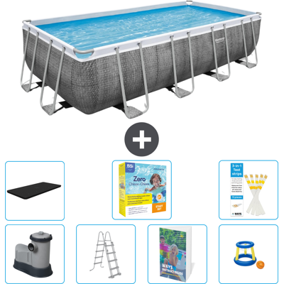 Bestway Piscina Power Steel Rettangolare - 549x274x122 Cm - 8-pezzi S529 Bestway Piscina Power Steel Rettangolare - 549x274x122 Cm - 8-pezzi S529