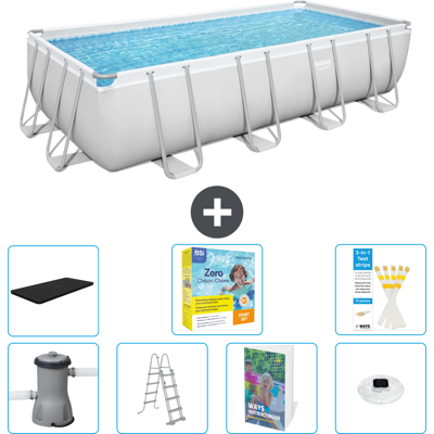Bestway Piscina Power Steel Rettangolare - 488x244x122 Cm - 8-pezzi S526 Bestway Piscina Power Steel Rettangolare - 488x244x122 Cm - 8-pezzi S526