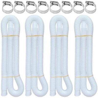 BARKBUSTERS Tuyaux De Piscine Hors Sol, Lot De 4, 3,2 X 150 Cm, Compatibles Avec Les Pompes De Filtration Intex 607 Et 637, Avec 8 Colliers De Serrage Métalliques. BARKBUSTERS Tuyaux De Piscine Hors Sol, Lot De 4, 3,2 X 150 Cm, Compatibles Avec Les Pompes De Filtration Intex 607 Et 637, Avec 8 Colliers De Serrage Métalliques.
