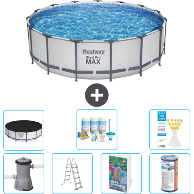 Bestway Piscina Steel Pro Max Rotonda - 488x122 Cm - 8-pezzi S556 Bestway Piscina Steel Pro Max Rotonda - 488x122 Cm - 8-pezzi S556