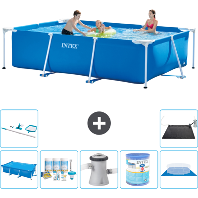Intex Piscina Con Struttura Rettangolare - 300x200x75 Cm - 7-pezzi S30222 Intex Piscina Con Struttura Rettangolare - 300x200x75 Cm - 7-pezzi S30222