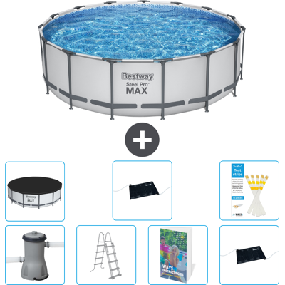 Bestway Piscina Steel Pro Max Rotonda - 488x122 Cm - 8-pezzi S562 Bestway Piscina Steel Pro Max Rotonda - 488x122 Cm - 8-pezzi S562