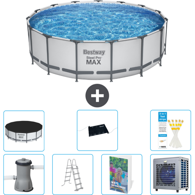 Bestway Piscina Steel Pro Max Rotonda - 488x122 Cm - 8-pezzi S524 Bestway Piscina Steel Pro Max Rotonda - 488x122 Cm - 8-pezzi S524