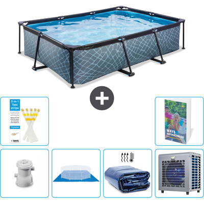 EXIT TOYS Exit-toys Piscina Exit Rettangolare - Effetto Pietra - 300x200x65 Cm - 7-pezzi S278 EXIT TOYS Exit-toys Piscina Exit Rettangolare - Effetto Pietra - 300x200x65 Cm - 7-pezzi S278