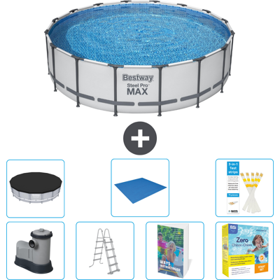 Bestway Piscina Steel Pro Max Rotonda - 488x122 Cm - 8-pezzi S546 Bestway Piscina Steel Pro Max Rotonda - 488x122 Cm - 8-pezzi S546