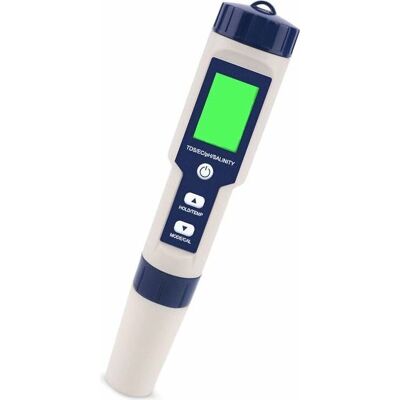 URSUS Misuratore Di Ph Elettronico 5 In 1, Misura Ph, Tds, Ec, Salinità E Temperatura Dell'acqua. Dotato Di Display Lcd E Lettura Precisa, È Ideale Per Acqua Potabile, Acquari, Piscine, Ecc. URSUS Misuratore Di Ph Elettronico 5 In 1, Misura Ph, Tds, Ec, Salinità E Temperatura Dell'acqua. Dotato Di Display Lcd E Lettura Precisa, È Ideale Per Acqua Potabile, Acquari, Piscine, Ecc.