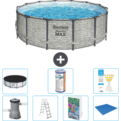 Bestway Piscina Steel Pro Max Rotonda - 427x122 Cm - 8-pezzi S594 Bestway Piscina Steel Pro Max Rotonda - 427x122 Cm - 8-pezzi S594