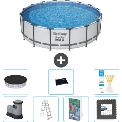Bestway Piscina Steel Pro Max Rotonda - 488x122 Cm - 8-pezzi S543 Bestway Piscina Steel Pro Max Rotonda - 488x122 Cm - 8-pezzi S543